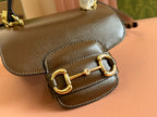 Gucci Horsebit Bag Brown Leather 239817