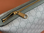 Gucci Ophidia 20cm Bag Blue Gray Canvas 239921