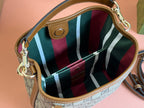 Gucci Ophidia 20.5cm Bag Ebony Brown Canvas 248565