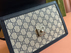 Gucci Ophidia 25cm Bag Ebony Black Canvas Leather 248493
