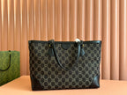 Gucci Ophidia 38cm Bag Black Leather Canvas 244459