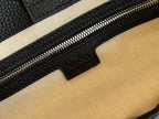 SUPER MEDIUM TOTE BAG 42 IN BLACK EMBOSSED CALFSKIN GOLD HARDWARE