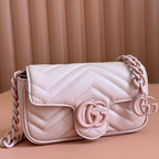 Gucci GG Marmont 16.5 Bag All Pink Calfskin 248346