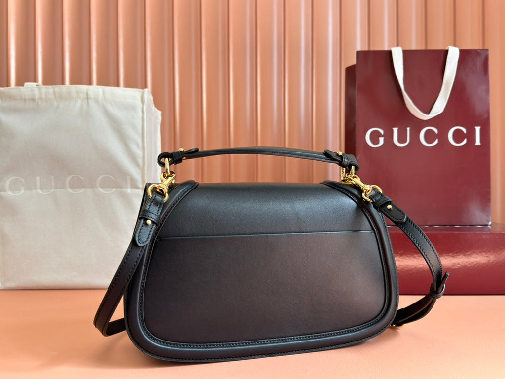 GG Blondie Large Handbag 32cm Black Calfskin