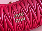 WANDER MATELASSÉ HANDBAG 23 IN CERISE RED LAMBSKIN