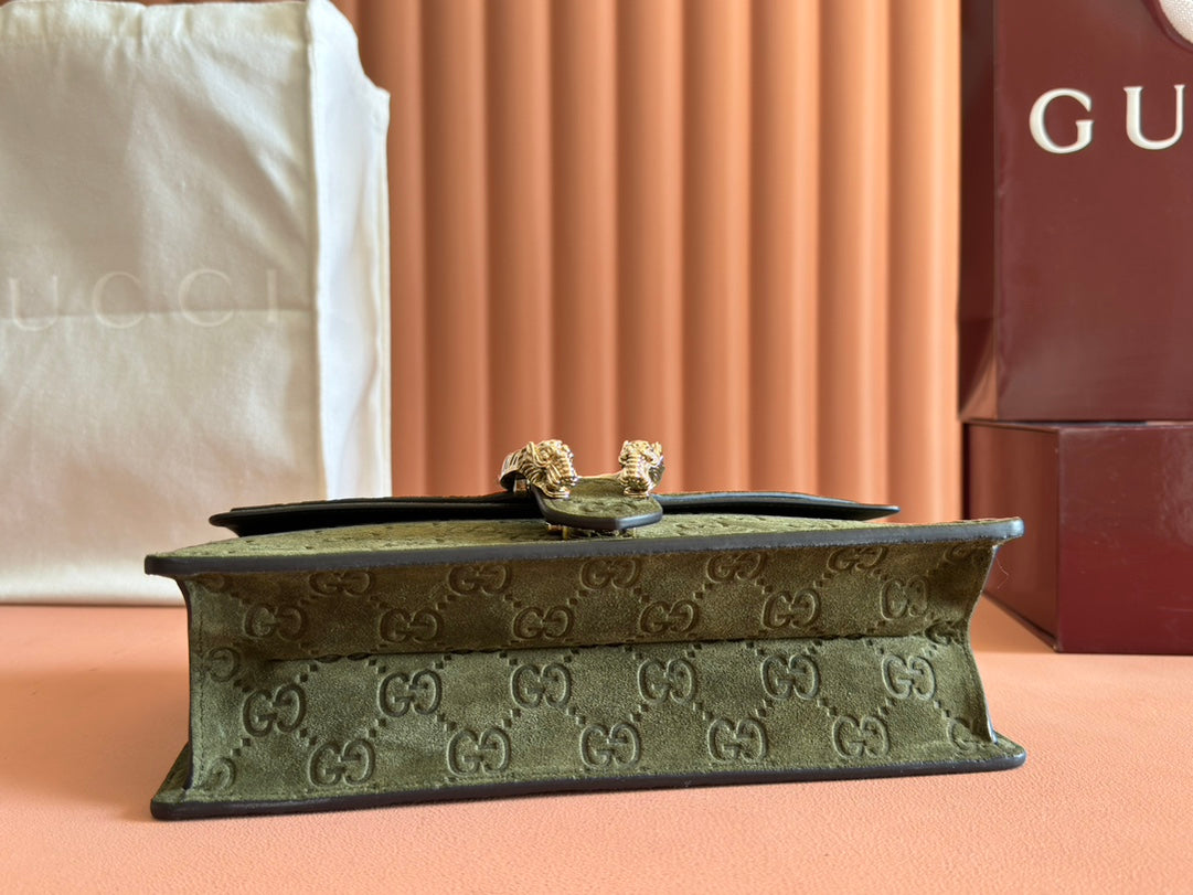 Gucci Dionysus Bag Green Suede Leather 244472