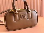 Miu Miu 19 Arcadie Brown leather bag Briarwood 239709