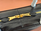 Miu Beau Top-Handle Bag 34cm Black Leather 239697