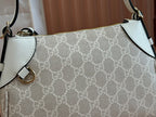 Gucci Ophidia 24.5cm Bag Beige White Canvas 239670