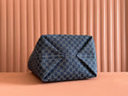 Gucci Totissima 30.5cm Tote Bag Blue mix Brown Denim Leather 248433