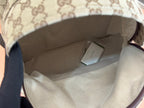 Gucci Backpack Beige mix Brown Canvas Leather 248446