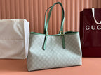 Gucci Ophidia 38cm Bag Green Canvas 244367