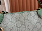 Gucci Ophidia 24.5cm Bag Green Canvas 244369