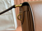 Gucci Emblem Crossbody Bag Brown Calfskin 248360