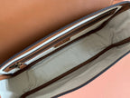 Gucci Emblem Crossbody Bag Brown Calfskin 248360