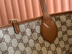 Gucci Totissima 30cm Tote Bag Brown Calfskin 248126