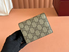 Gucci Marmont Wallet Ebony mix Gold Canvas Leather 250961
