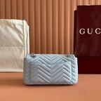 Gucci GG Marmont Bag Blue Sheepskin 250847