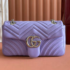 Gucci GG Marmont Bag Purple Sheepskin 250851