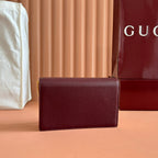 Gucci Marmont Chain Wallet Rosso Ancora Red Leather 255320