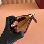 GG Marmont Zip Key Pouch Rosso Ancora Red Leather 255159
