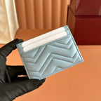 Gucci Marmont Card Wallet Blue Calfskin 254961