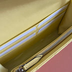 Gucci Marmont Chain Wallet Yellow Cowhide 254973