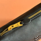 Miu Pouch 25.5cm Black Nappa leather