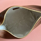 Miu Pouch 25.5cm Brown Nappa leather