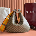 GG 2025 Attache Shoulder Bag Ebony Canvas Leather 273659