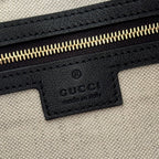 GG 2025 Attache Shoulder Bag Black Calfskin Canvas 273666
