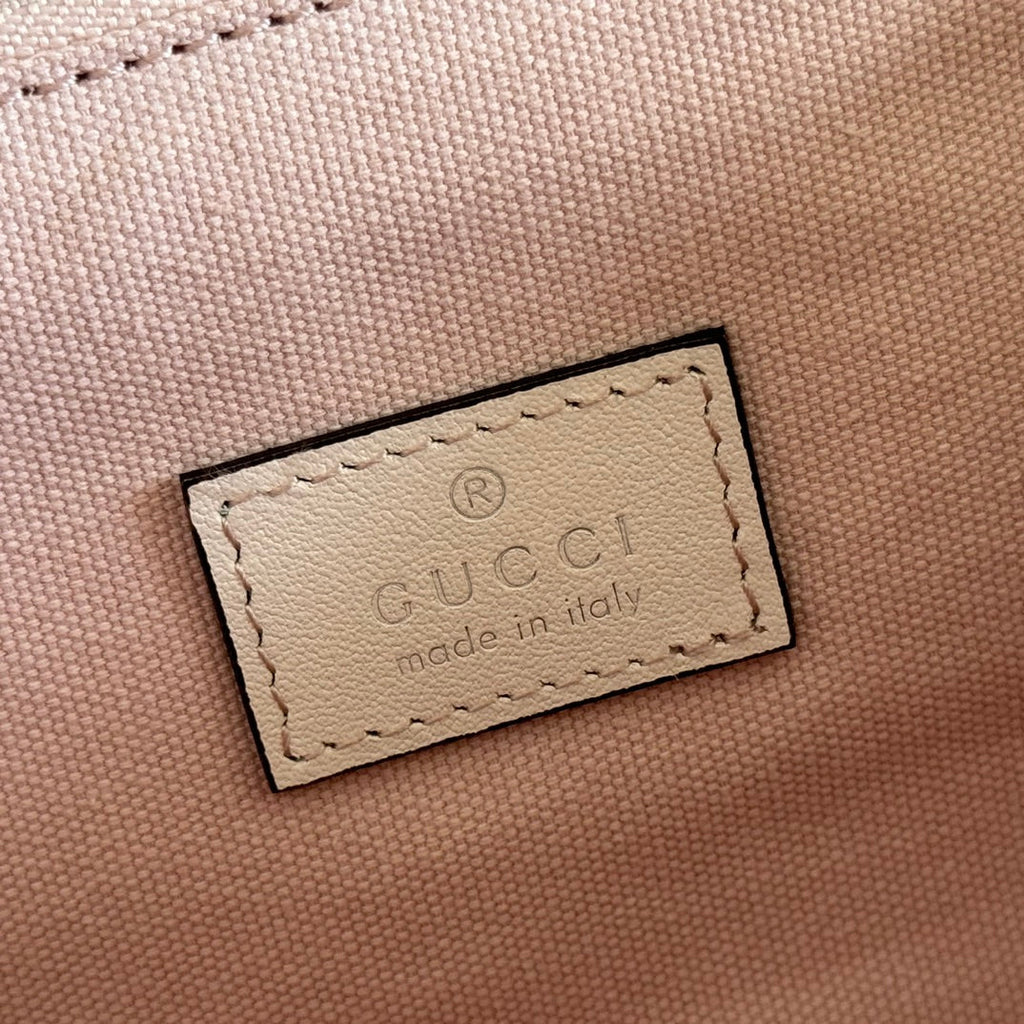 GG Padlock Handbag 26cm Muted Pink GG Pattern Leather