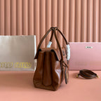 Miu Solitaire Bag 28 Brown Calfskin