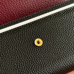 GG Bi-Color Marmont Continental Wallet Black Leather