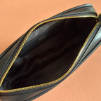 Miu Leather Pouch Bag 20cm Black Leather