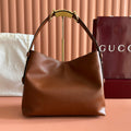 GG Beatrix Medium Tote Bag Brown Smooth Leather GHW 272126