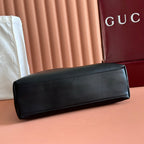 GG Beatrix Large Tote Bag Black Smooth Leather GHW 272128
