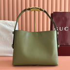 Gucci Beatrix Handbag 35 Olive Green Cowhide 272147