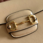 GG 2025 Horsebit Bag 25cm Beige Calfskin 273711