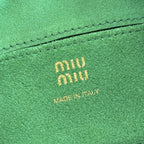 Miu Japan Pop-up Crossbody Bag 18cm Brown Cowhide