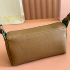 Miu Japan Pop-up Crossbody Bag 18cm Brown Cowhide