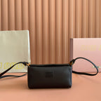 Miu Japan Pop-up Crossbody Bag 18cm Black Cowhide