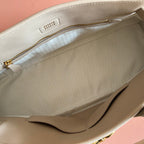 Miu Aventure Shoulder Bag 44cm Beige Nappa Leather
