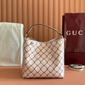 GG Emblem Bucket Bag 25cm Pink Red GG Fabric