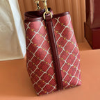 GG Emblem Bucket Bag 25cm Red GG Fabric