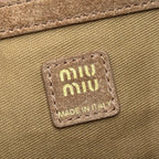 Miu Leather Bucket Bag 23cm Powder Pink Grain Cowhide