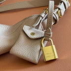 Miu Leather Bucket Bag 23cm Powder Pink Grain Cowhide