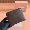 Miu 5MV017 Small Wallet Chocolate Nappa Leather 280828