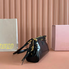 Miu Caprice Clutch Black Leather 280753