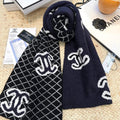 CC 25 Scarf 190cm Black  Wool 968578